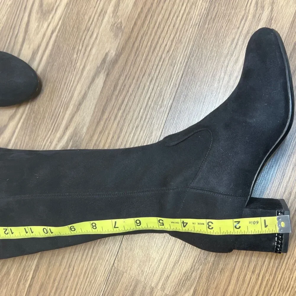 Michael Kors Braden OTK Over Knee Boot Black Faux Suede‎ Women’s Size 6.5M